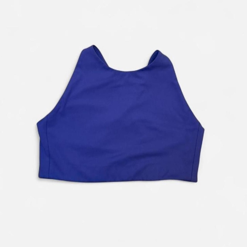 Girlfriend Collective blue crop top / sports bra Size M